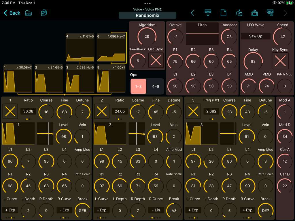 Korg Volca FM2 Editor Screenshot