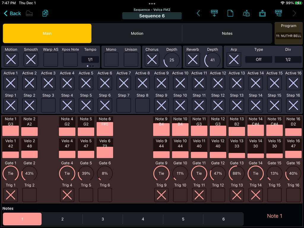 Korg Volca FM2 Editor Screenshot