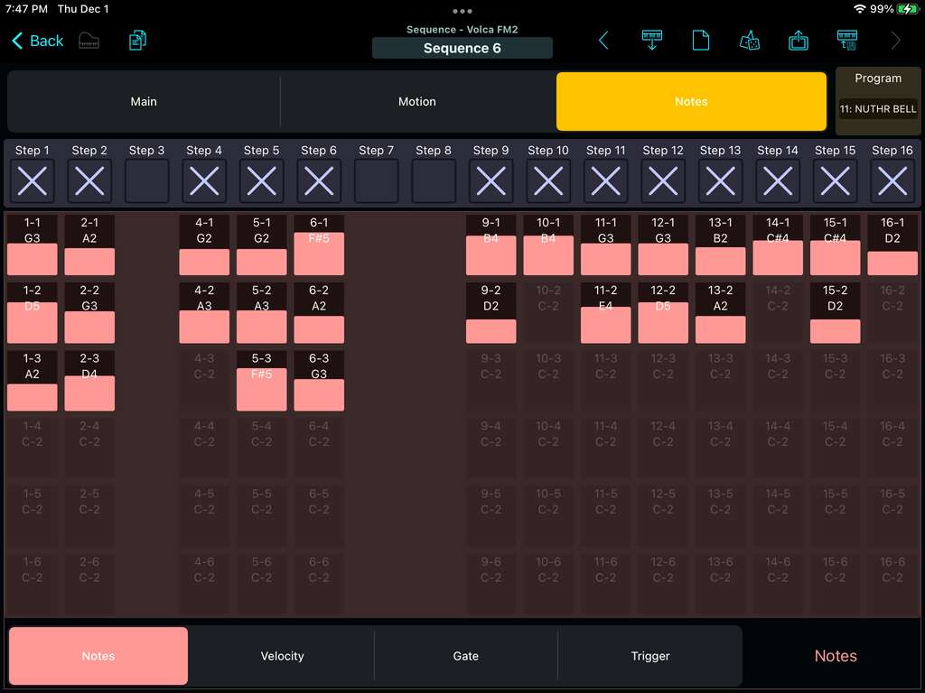 Korg Volca FM2 Editor Screenshot