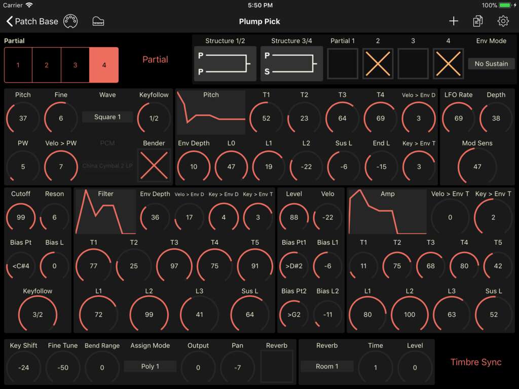 Roland D-20 Editor Screenshot