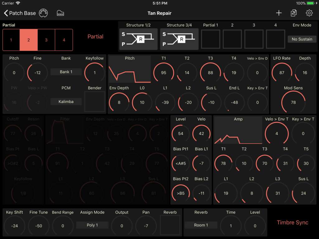 Roland D-20 Editor Screenshot