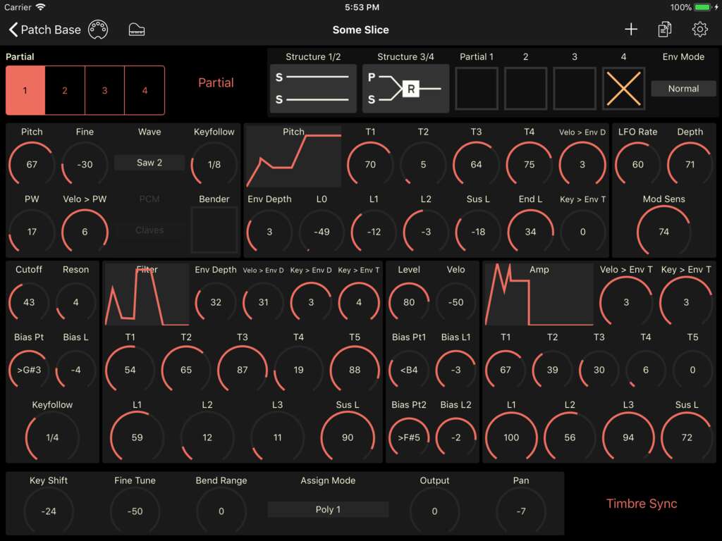 Roland D-5 Editor Screenshot