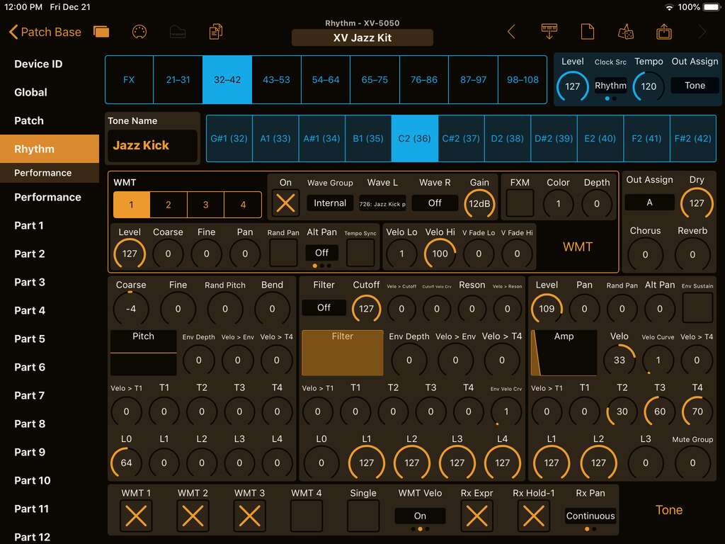 Roland XV-5050 Editor Screenshot