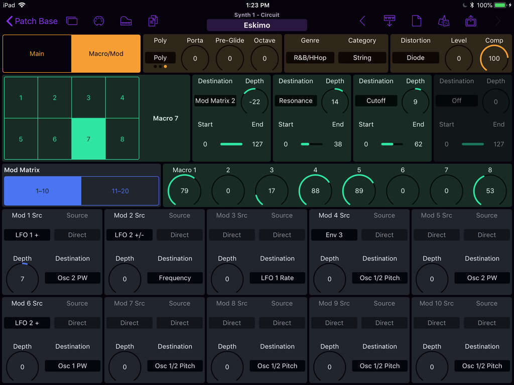 Novation Circuit Editor Screenshot