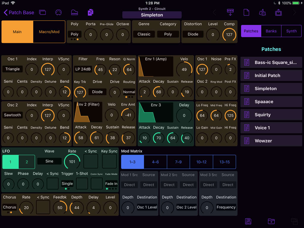 Novation Circuit Editor Screenshot