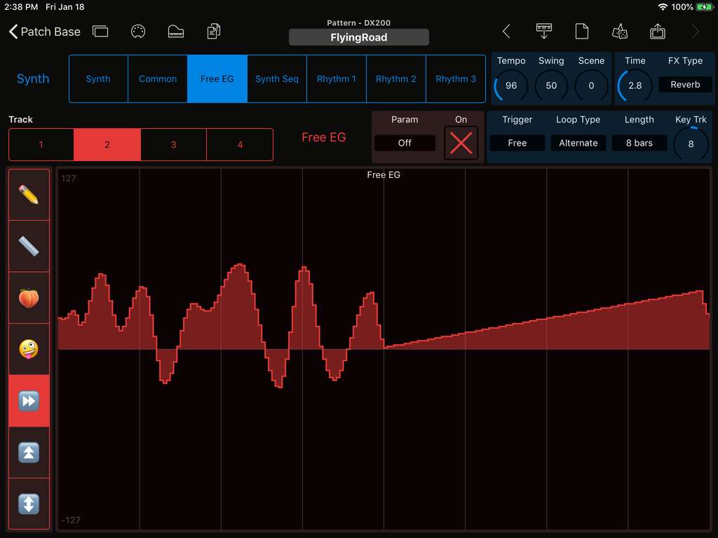 Yamaha DX200 Editor Screenshot