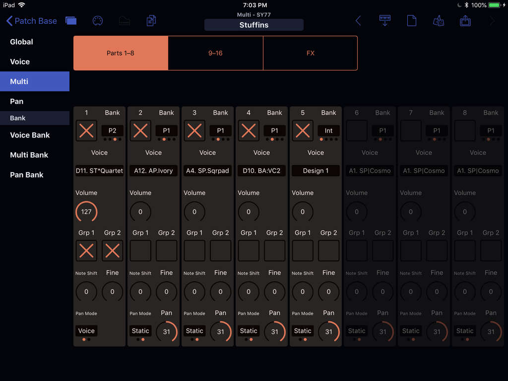 Yamaha SY77 Editor Screenshot