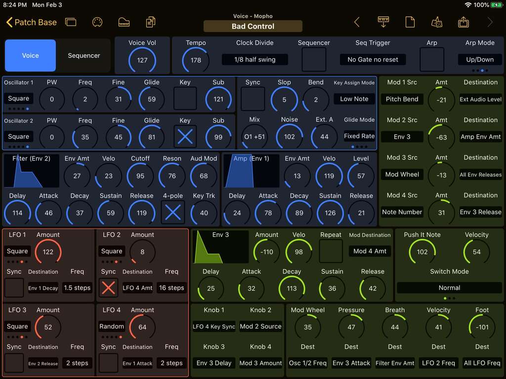 Dave Smith Instruments Mopho Editor Screenshot