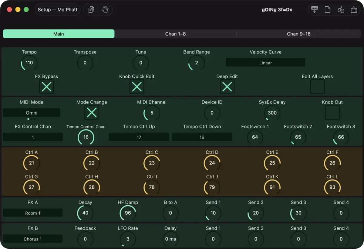 E-mu Mo'Phatt editor screenshot (Mac)