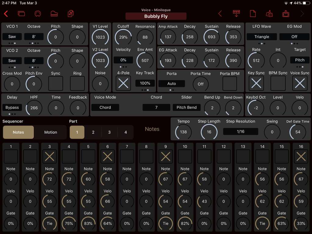 Korg Minilogue Editor Screenshot