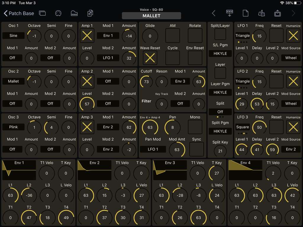 Ensoniq SQ-80 Editor Screenshot