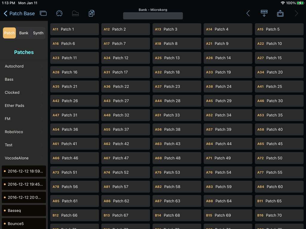 Korg microKorg Editor Screenshot