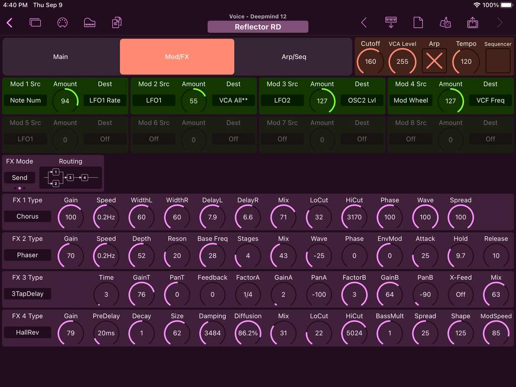 Behringer Deepmind 12 Editor Screenshot