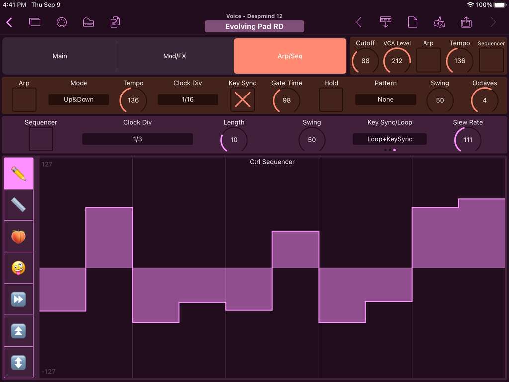 Behringer Deepmind 12 Editor Screenshot