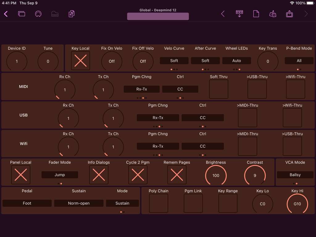 Behringer Deepmind 12 Editor Screenshot