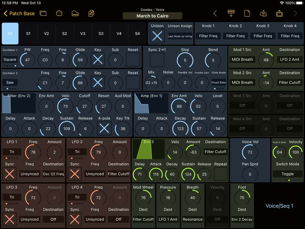 Dave Smith Instruments Tetra Editor Screenshot