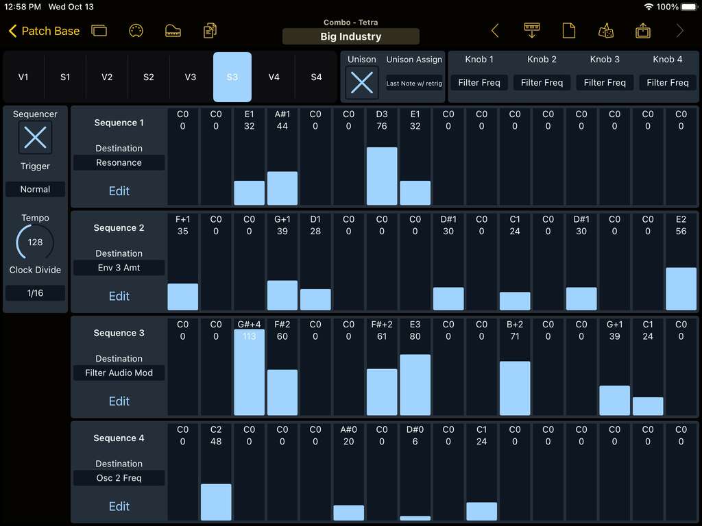 Dave Smith Instruments Tetra Editor Screenshot