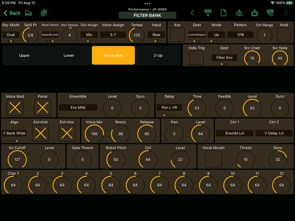 Roland JP-8080 Editor Screenshot