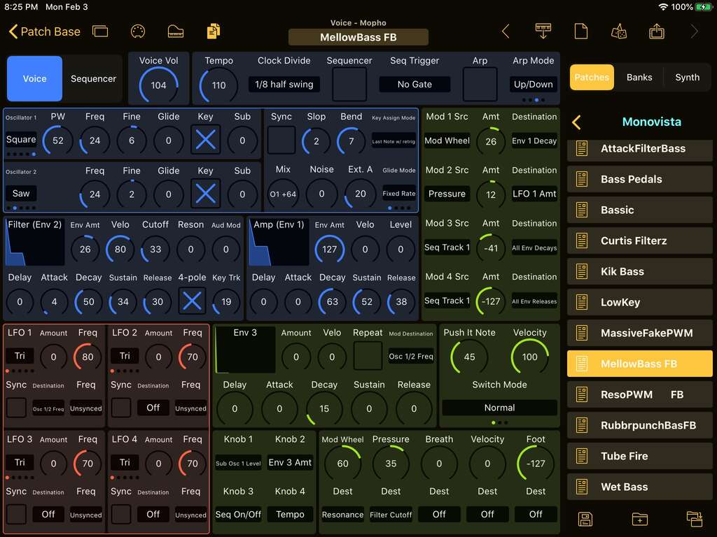 Dave Smith Instruments Mopho Editor Screenshot