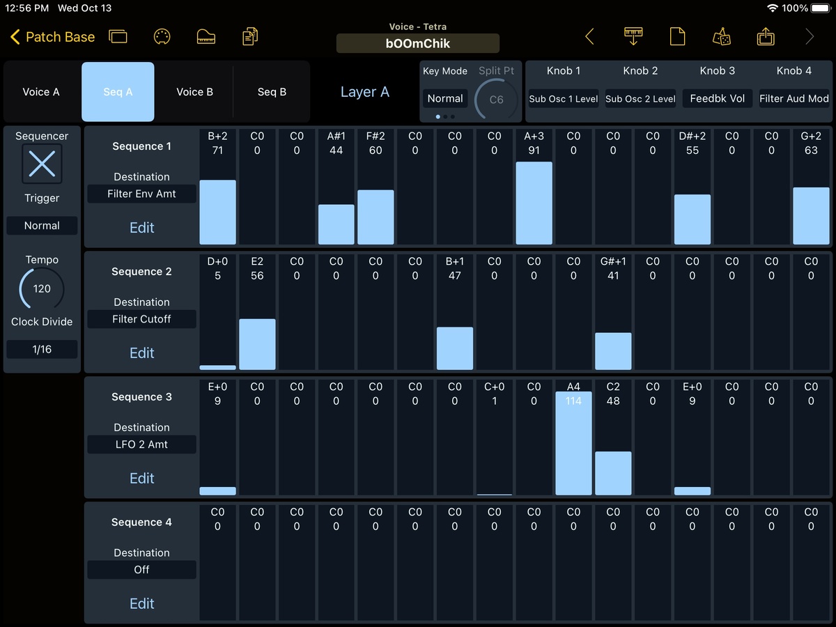 Dave Smith Instruments Tetra Editor Screenshot
